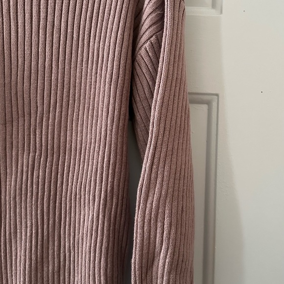 ANRABESS Women Oversized Mauve Turtleneck Sweater Dress. Size medium. - Picture 9 of 11